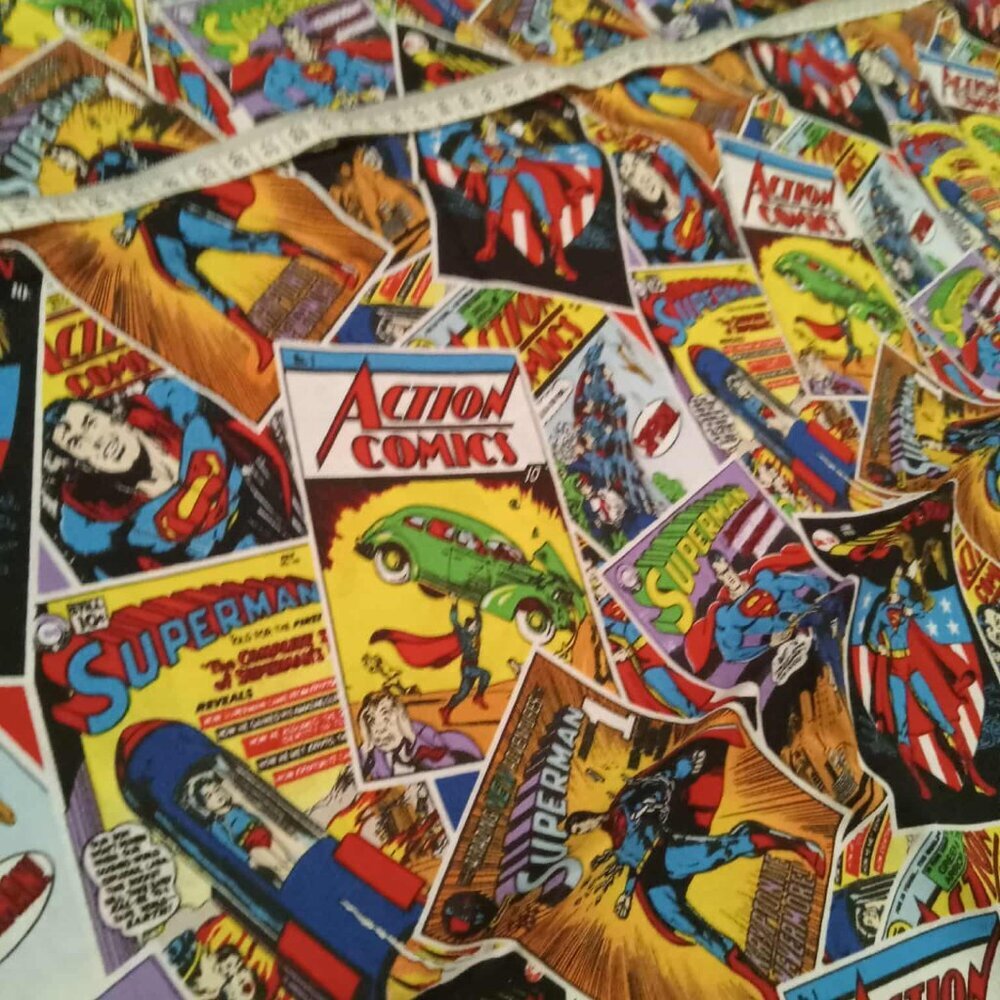 Poplin fabrics with comic book patterns (end of batch)